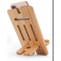 2021 Environmentally Friendly Adjustable Bamboo Phone Stand Desktop Tablet Holder Portable Cell Phone Holde